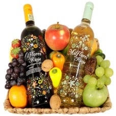 Red and White Wine Fruit Basket 30cm (Red and white wine Fruit basket)