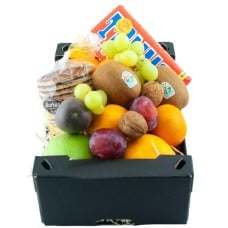 Fruit box with cookie and chocolate