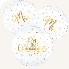 Mrs and Mrs Pop the Champagne