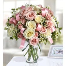 Celebrating Pink (12 Pink , 12 White Rose)