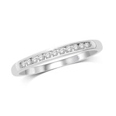 10K White Gold 0.20 Ct.Tw. Diamond Band Ring