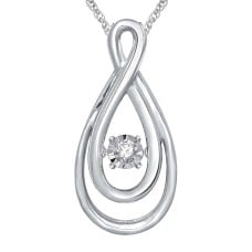 Sterling Silver Moving Diamond Accent Fashion Pendant(06)
