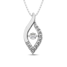 Sterling Silver Moving Diamond Accent Fashion Pendant(01)