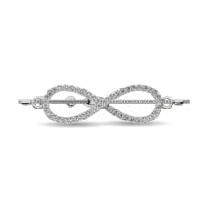 Diamond Infinity Bracelet 1/6 ct tw in Sterling Silver(simple)