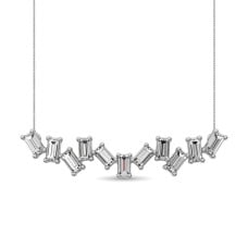 Diamond Fashion Necklace 1/10 ct tw in 10K White Gold