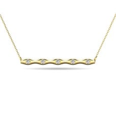 Diamond 1/20 ct tw Bar Necklace in 10K Yellow Gold(1)