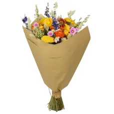 Colorful dried flower bouquet