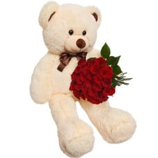 Bear with a Roses