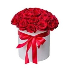 21 Red Roses in Box
