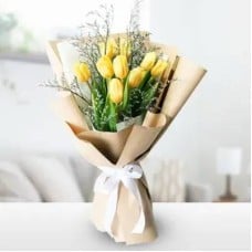 10 yellow Tulips