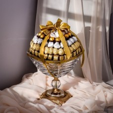 CRYSTAL PLATE 33 CM WITH CHOCOLATE