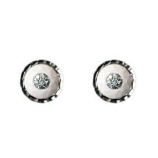 WHITE GOLD EARRINGS WITH DIAMONDS(Round)