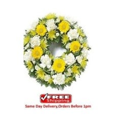 Yellow and White Wreath