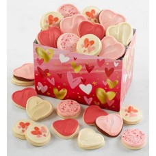 Hearts Buttercream-Frosted Cookie Gift Box
