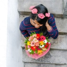 Bouquet Of 20 Mixed Gerbera