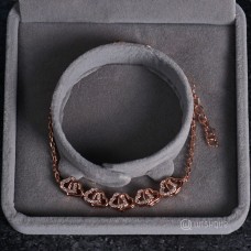 Sweet Hearts Bracelet With Cloe Crystals Rose-Gold Plated