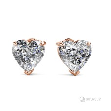 Everlasting Heart Crystal Hoop Earrings With Cloe Crystals Rose-Gold Plated