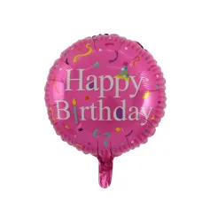 Happy Birthday Pink Foil Balloon