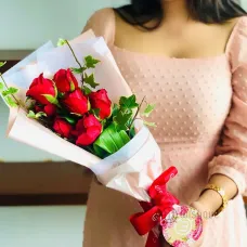 Seven Red Rose Bouquet