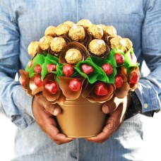 A Bucket of Love Chocolate Bouquet