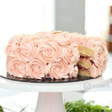 Raspberry-Puree Rose Sponge Cake