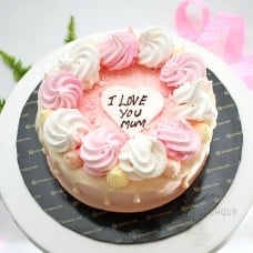 I'm Blushed White Chocolate Ganache Ribbon Cake