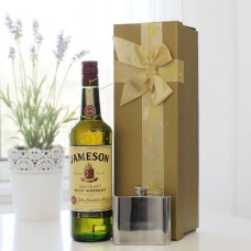 Jameson Irish Whiskey & Mullingar Pewter Flask