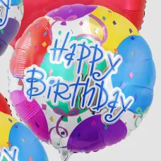 Bouquet of Balloons - Happy Birthday Coloured