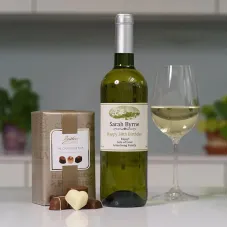 Personalised White Wine & 160g Butlers Chocolates