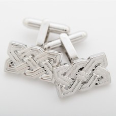 Rhodium Celtic Knot Cufflinks