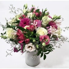 Tenderness - white roses, pink and lilac blooms (Classic)