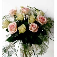Bouquet of white and pink roses (Classic)