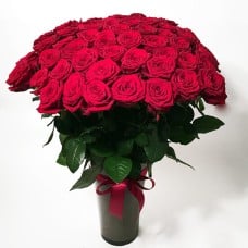 Bouquet of tall red roses (19 Roses)