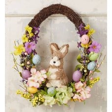 Springtime Bunny Wreath-18"