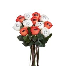 Conversation Roses™ Halloween (24 Stems with Purple Vase & Candy)