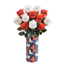 All Hallows Eve Conversation Roses (with Boo Crew Vase)
