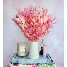 Pink Princess Dried Floral Bouquet with Vase (Medium Bouquet with Vase)