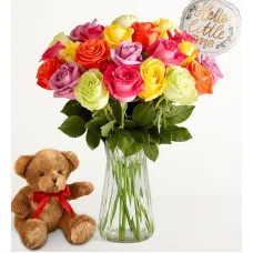 New Baby Celebration Assorted Roses