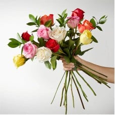 Mixed Roses, No Vase