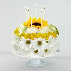 Birthday Smiles Floral Cake