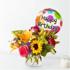 Best Day Bouquet with Birthday Balloon