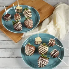 Belgian Chocolate–Dipped Strawberries & Cheesecake Pops