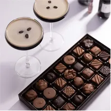 Gourmet Chocolate Box with Chocolate Cherry Espresso Martini Cocktail Kit