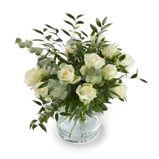 Bouquet with 12 white roses