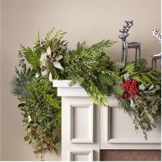 Winter Greens & Red Berry Garland