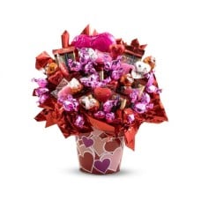 Romantic In Red Gourmet Chocolate Candy Bouquet (Small)