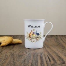 Australian Coat Of Arms Personalised Bone China Mug