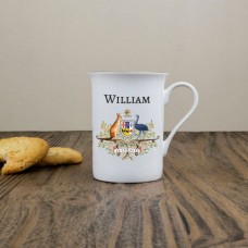 Australian Coat Of Arms Personalised Bone China Mug