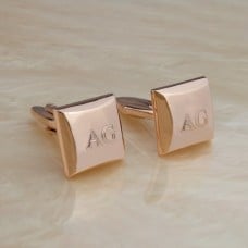 Rose Gold Engraved Cufflinks