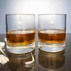 Mr & Mrs Whisky Tumbler Pair